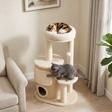 Two-Tier Cat Tree With Sisal Scratching Post, Platform, And Play Ball, For Cats Up To 5 Kg. - 1 - View 8