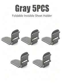 5PCS Upgraded Invisible Bed Sheet Fasteners - Adjustable Plastic Bed Sheet Clips, No Drilling Required, Anti-Wrinkle Bed Sheet Clips, Easy Installation - Multicolor - View 8