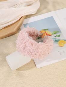 1pc Fashion Autumn/Winter Plush Wide Headband Women's Hair Accessory For Daily Wear, Gift For Friends And Family, Holiday Party Outfit - Multicolor - View 5