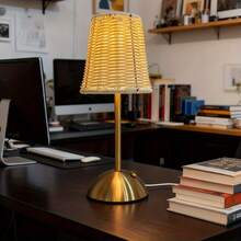 Exclusive New Table Lamp, Handmade, Brand New Woven Table Lamp, Touch Switch, 3-Color Adjustable | Supports USB Charging - Multi-color - View 6
