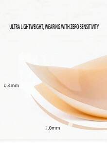 1 Pair Women's Ultra-Thin Silicone Breast Lift Pads, Invisible Seamless Push-Up Pads, Suitable For Backless Dresses And Strapless Outfits, Wedding - Multicolor - View 3