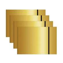 4pcs 12''x8'' Customized Personalized Signs For Home Office (Mirror Gold Panel Carved Black) - Black - View 2