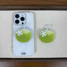 Autumn New Green Coconut Phone Push-Pull Stand, Magnetic & Adhesive Options, Desktop Phone Holder, Telescopic Support Bracket - Multicolor - View 3