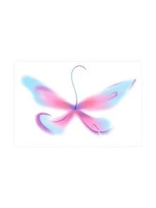 1pc Temporary Tattoo Sticker, Gradient Blurred Colorful Butterfly Dreamy Pattern, Realistic Fake Tattoo Design, For Daily Wear, Bachelorette Party Favors, Music Festival, Game, Graduation Gift, Lasts 3‑5 Days - Multicolor - View 3
