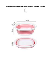 1pc Foldable Basin With Wrist Strap, Wash Basin/Vegetable Basin/Foot Basin, Easy To Clean, Lightweight And Foldable, Thickened Plastic Washing Bucket, Suitable For Foot Soaking, Laundry, Vegetable And Fruit Washing, Home, Dorm, Camping And Travel Use - Multicolor - View 13