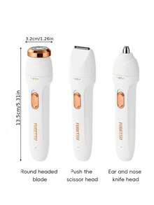Bikini Trimmer For Women,3-In-1 Electric Shaver For Women,Rechargeable Painless Pubic&Facial Razor For Sensitive Skin,Lip,Arms,Legs With - View 6