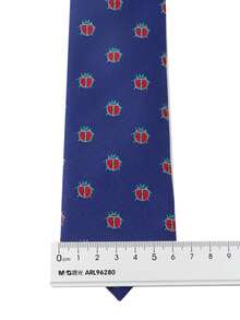 ZLQ&GOU 2 PCS Vintage Insect Ladybug Tie & Pocket Square Set, Navy Blue Men's Daily Commute Suit Accessories - Blue - View 4