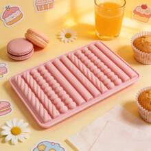 12-Cavity Long Strip Silicone Baking Mold, Geometric Twist And Braided Dessert Mold For Chocolate, Candy, Cookies, Mousse And Dessert Bars, Creative DIY Baking Tool For Homemade Treats And Parties - Multicolor - View 14