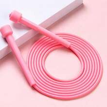 1pc Adjustable Jump Rope, Unisex, Suitable For Aerobic Fitness, Gym Workout, Made Of PVC With Plastic Handles, Lightweight And Fast For Outdoor Fitness, Sports Training And Competition - Pink - View 7