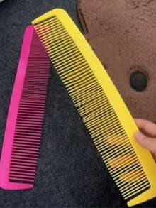 1 Set Large Pink & Blue Giant Comb Hair Clip Set, Photo Prop Decorative Clip, Bag Clip, Party Supplies, Creative Decorative Prank Gift - Multicolor - View 2