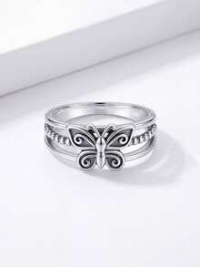 1pc Zirconia Inlaid Cute Bow Shape Women's Daily Wear Date Gift Exquisite Jewelry Gift - Ring 5 - View 2
