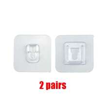 2pcs No-Drill Mother-Daughter Buckle Strong Adhesive Hooks, Traceless Adhesive Hook Fastener, Multi-Function Wall Hanging Hook Clip - Multicolor - View 8