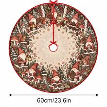 1pc Forest Gnome Faceless Doll Pattern Christmas Tree Skirt, Elegant Color Holiday Decoration, 5 Sizes, Unisex Holiday Gift, Suitable For Home And Party Christmas Decor - Forest Goblin Faceless Doll - View 13