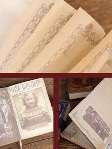 1 st Harry Potter lösenordsblock, vintage collegemönster, kreativ lösenordsskyddad dagbok för dagligt arbete, retro konstnärlig exklusiv journal för multifunktionell kontors- och affärsanvändning - A - Visa 4