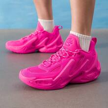 Under Armour Unisex Basketball Shoes Breathable Mesh Strong Support Cushioning Indoor/Outdoor Court Sneakers - Hot Pink - View 6