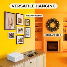 24/50/100pcs Heavy Duty Waterproof PVC Wall Hooks With Removable Adhesive Backing, Suitable For Drywall, No-Drill Picture Hanging Hooks And Magic Tape Strips, No-Tape Hanging, Suitable For Renters, Applicable For Home Office, Photo Wall, Picture Frames, PVC Hooks Suitable For Damp Areas - A - View 4