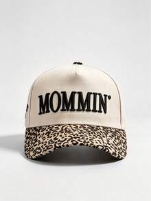 1 buah Topi Baseball Unisex dengan Pinggiran Melengkung, Bordir Huruf MOMMIN, Pinggiran Kontras Bermotif, Dapat Diatur, Gaya Kasual untuk Pemakaian Sehari-hari, Jalanan, dan Perjalanan - Beraneka warna - View 6