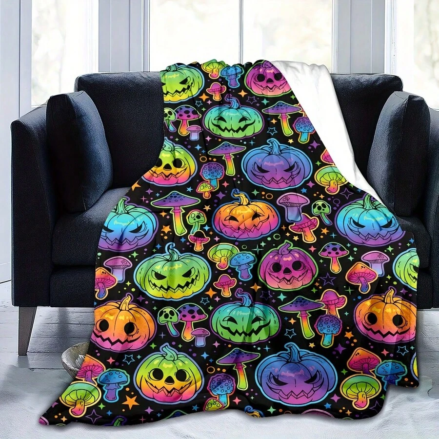 [Halloween Pumpkin | 3D] Halloween Pumpkin | 3D Printed Flannel Blanket ...
