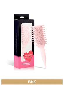 1pc Hollow Hairbrush With Box, Anti-Static And Detangling, Fluffy Style, Wet And Dry Use, Scalp Massage, Hair Combbrush, Portable, Easy To Clean, Essential For Christmas And Halloween Gifts - Multicolor - View 7