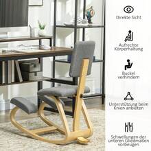 Ergonomic Kneeling Chair, Kneeling Stool, Health Chair For Home, Office And Meditation, Gray, For On-Site Use. - 1 - View 5