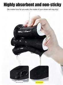 2 Pairs Unisex Sports Massage Bumpy Full Palm Insoles, Resilient Outdoor Arch Support Air Cushion Shoe Pads - 2 Pairs - Black - View 4