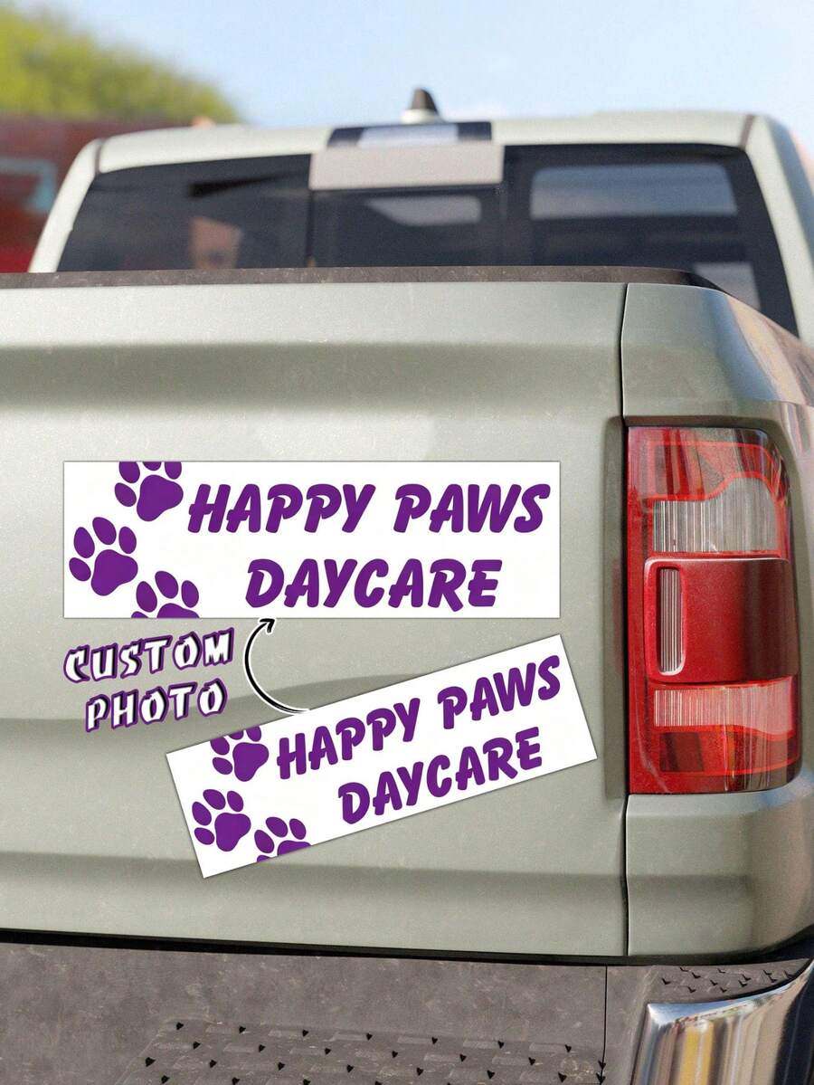 Customized Personalized Car Bumper Sticker Art, Laminated Treatment, Waterproof, Sun-Proof, Scratch-Resistant, Durable, Perfect Customization For Corporate Logos | Funny Text | Mobile Advertising | Famous Quotes | Personal Design | Pet Memorial | Easy-Tear Stickers, Create A Unique Ideal Gift For Car Modification Enthusiasts And Entrepreneurs To Showcase Business Scope And Personal Design