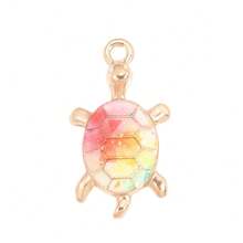 Mixed 10Pcs Pattern Turtle Pendants Alloy Charms DIY Jewelry Accessories For Handmade Bracelet Necklace Decoration - Gold - View 19
