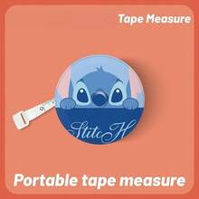 1pc Disney [One-Click Retraction] 2.0m Tape Measure, Stitch Cute Peripheral Body Measurement Tape Soft Leather Ruler Household Measurement Tape High Aesthetic - Multi-color - View 5