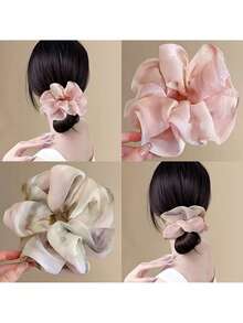 New Korean Style Gentle Pleated Hair Scrunchie, Fresh Versatile Minimalist Elegant, Suitable For Daily Commute Hair Scrunchies - Multicolor - View 8