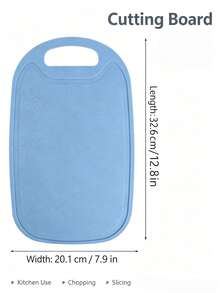 1/2PCS Blue Plastic Kitchen Slicing Board, Built-In Handle, Lightweight Kitchen Slicing Board, Easy To Carry, Convenient For Daily Consumption, Can Be Hung Up To Prepare Fruits And Vegetables And Fast Food. Decorate The Kitchen - View 9