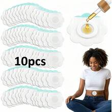 10/50/100/200pcs Disposable Castor Oil Patch, Convenient & Comfortable, Easy To Carry, Highly Absorbent, Suitable For All, Self-Adhesive Abdominal Patch, For Daily Use, Home, Travel - Various Styles - View 10