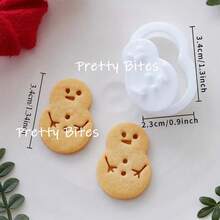 Mini Christmas Gingerbread House Snowman Tree Mold DIY Cookie For Clay/Sugar/Shortbread Christmas Holiday Cake Decorations - White - View 12