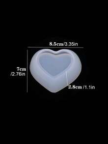 DIY Heart Shape Jewelry Storage Tray Silicone Mold, Heart Tray Casting Mold For Gypsum Clay Epoxy Resin, Handmade Desktop Ornament, Home Decor Crafts Making Mold, Gift Decorative Dish Mold - White Silicone Mold - View 10