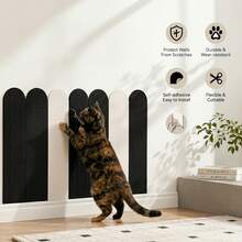 Self-Adhesive Cat Scratching Pad, Suitable For Sofa, Wall, Floor, DIY Cuttable Cat Toy, Indoor Cat Furniture Protection Pad, Durable Scratching Pad For Claw Sharpening, Resting, Playing, Home Cat Supplies, Sofa Protection Pad - 15cm X 60cm - View 5