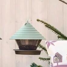 Turquoise Bird Feeding Basket, Outdoor Feeding Holder, Designed To Hold Feed For Wild Birds In Garden And Balcony Spaces. - 27*27*23cm - View 3