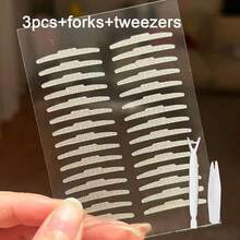 3/5/10pcs Double Eyelid Stickers Matte Small Arc Wide Water Drop Shape Invisible Non-Reflective Inner Double Eyelid Swollen Puffy Eye Single Double Eyelid Magic Tool - Nude - View 10