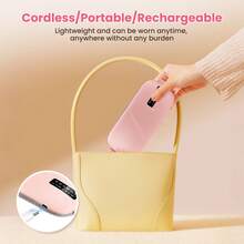 Hailicare Portable Menstrual Heating Belt, 5 Heat Levels(45-65℃) & 4 Vibration Massage Modes, 2 Timing Modes, NTC Smart Temperature Control, Type-C Rechargeable Abdomen Heating Pad For Period Cramps Relief, Gift For Women - Pink - View 8