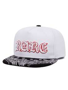 1pc Fashion Flat Edge Hat Gothic Letter Paisley Embroidered Baseball Hat Street HipHop Hat Outdoor Daily Adjustable Decorative Hat Sunshade Hat Unisex - RARE - View 10