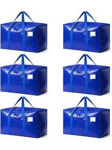 Extra Large Thickened Moving Storage Bag With Sturdy Zipper And Reinforced Handles, Durable Fabric Storage Tote Bag, Suitable For Clothing, Bedding, Ideal For Closet Organization, Home Storage, Moving, Dorm And Seasonal Item Storage - Multicolor - View 1