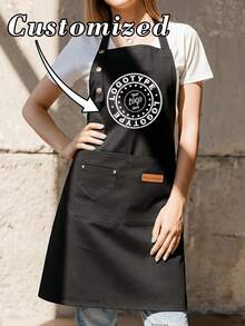 Customizable Unisex Cooking Apron, Personalized With Photos, Logos, Text, Icons, Thick Fabric Kitchen & Gardening Apron, Perfect Birthday, Anniversary, Christmas Gift For Friends, Family, Couples - Multicolor - View 10