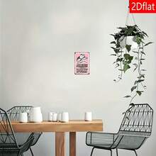 2D Flat, 1pc Pink Denim Style Personalized Quote Decorative Wall Hanging, Sweet Cool Pink Background With Denim Hat Pattern And Inspirational English Text, Fashionable And Eye-Catching Style, Suitable For Bedroom, Casual Shop, Bar Wall Decor, Creating A Personalized-Filled American Atmosphere Space - Multicolor - View 5