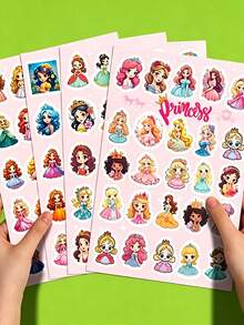somoving 50pcs Cute Cartoon Little Princess DIY Kids Stickers - Multicolor - View 2