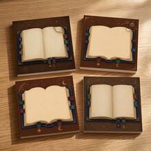 Vintage Magic Spell Book Sticky Notes Set - 4 Packs, 50 Sheets Per Book, 3x3 Inches - Dark Sky Academy Style Memo Paper, Suitable For Journaling And Office Reminders - Unique Stationery Gift For Fantasy Lovers - one-size - View 2