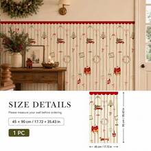 Christmas Half Wall Decal, Red & Green Stripe Peel And Stick Removable Wall Decor For Living Room, Bedroom & Entryway - Christmas - View 13