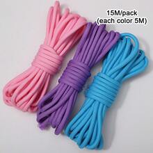 15-35m Diameter 5mm Polyester Braided Rope - 24 Solid Colors, Suitable For Weaving Crafts And Large Hole Bead DIY Projects - Soft Durable Multi-Color Handmade Materials, Bright Color Craft Rope, Beading String - Solid Color Rope - View 16