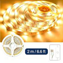 White & Warm White USB LED Light Strip, Indoor Background LED Lights With Push Button Controller, Easy Installation For Living Room, Holiday Party Home Decor - Multicolor - View 14