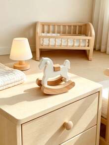Personalized Wooden Rocking Horse, Mini Nursery Decor, Baby Shower Gift, Baby Growth Keepsakes, Gifts For Newborns - Multicolor - View 4