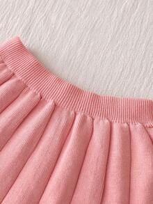 Girls' Fashion Autumn/Winter 2 Pieces Set, Cute Deer Knit Sweater Top And Skirt, Children's Clothing - Pink - View 7