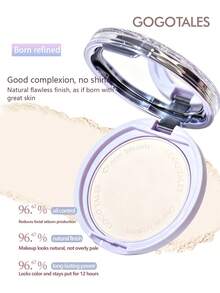 GOGO TALES GOGOTALES Floral Soft Focus Powder, Setting Oil Control, Lightweight Waterproof, Purple Lotus Matte Soft Focus Finishing Powder, Tahan Lama, Cocok Untuk Pemula - #G02 Kulit Cerah - View 3