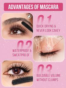 MISSLYN 2Pcs EYE MAKEUP SET, Waterproof, Smudge-Proof, Long-Lasting, High-Pigment, Lengthening, Volumizing, Ideal For Girl & Women, Daily Makeup, For Back To School, Commute, Dates, Parties, Halloween, Perfect For Y2K - #Set 1 - View 3
